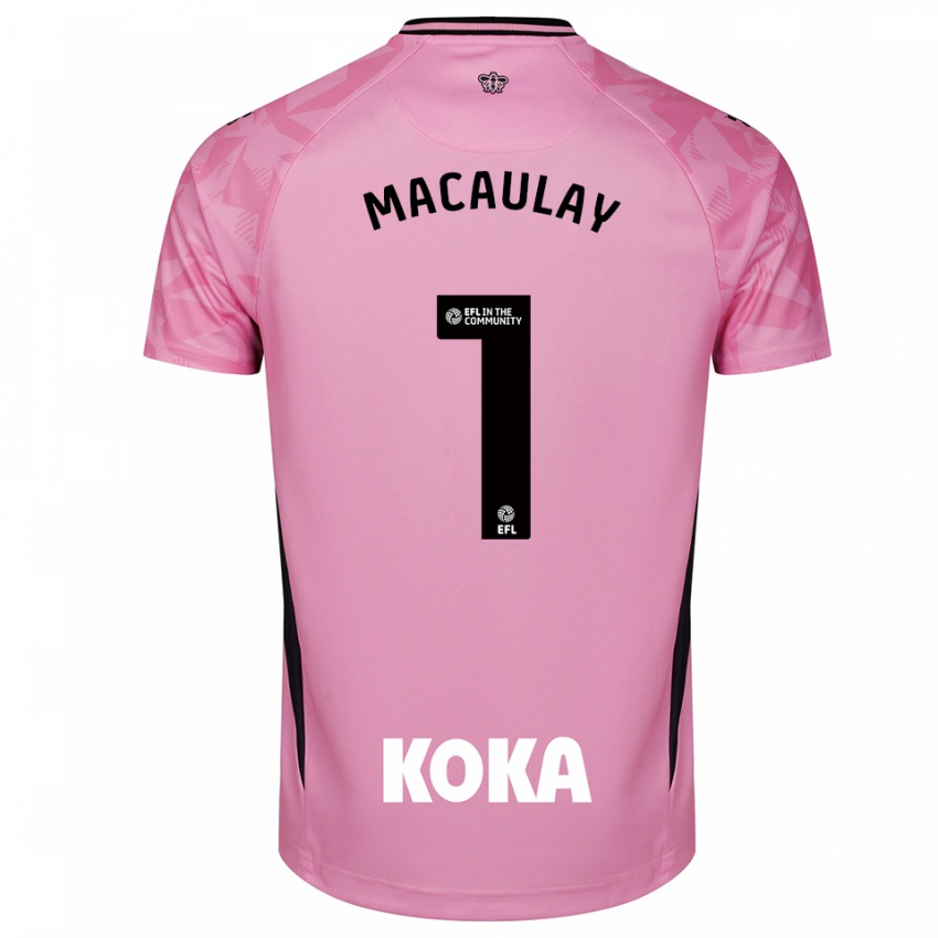 גברים ג׳ונת׳ן מקולי #1 שחור ורוד בהיר חולצת שוער 2025/26 חולצה קצרה