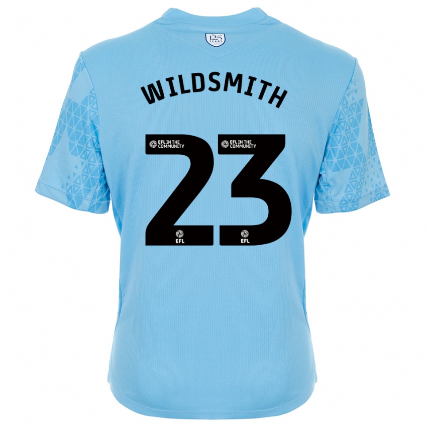 גברים ג'ו וילדסמית #23 כחול שמיים שחור חולצת שוער 2025/26 חולצה קצרה