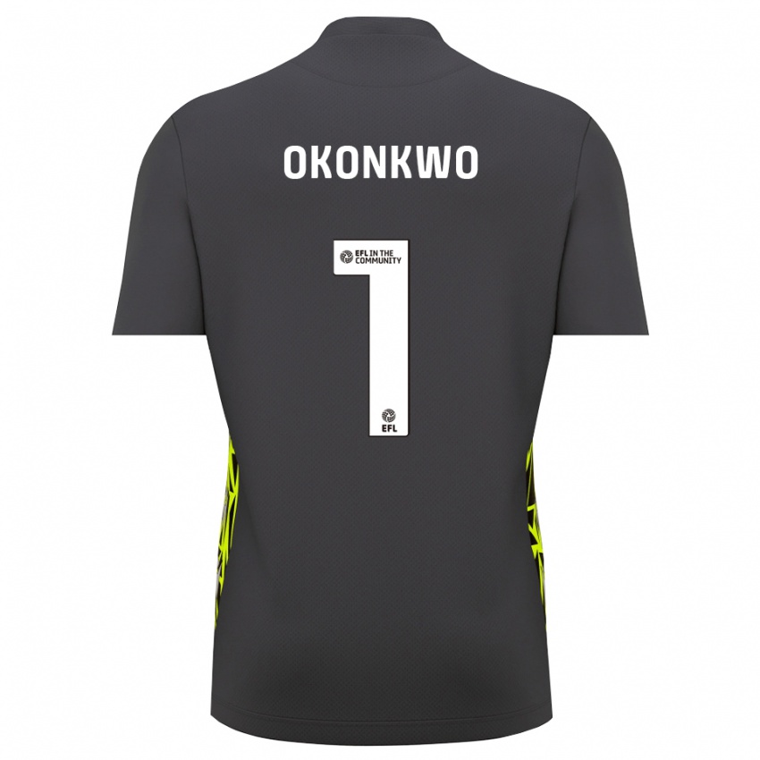 גברים ארתור אוקונקוו #1 ירוק יער אפור חולצת שוער 2025/26 חולצה קצרה