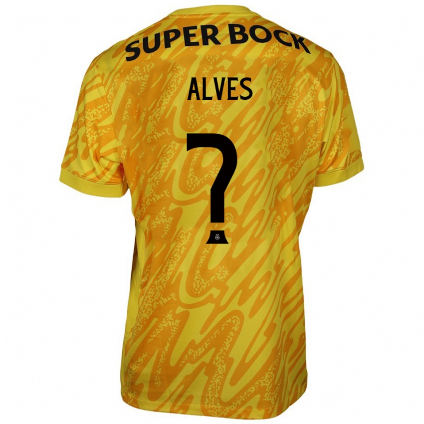 גברים גילרמה אלבס #0 צהוב כתום חולצת שוער 2025/26 חולצה קצרה