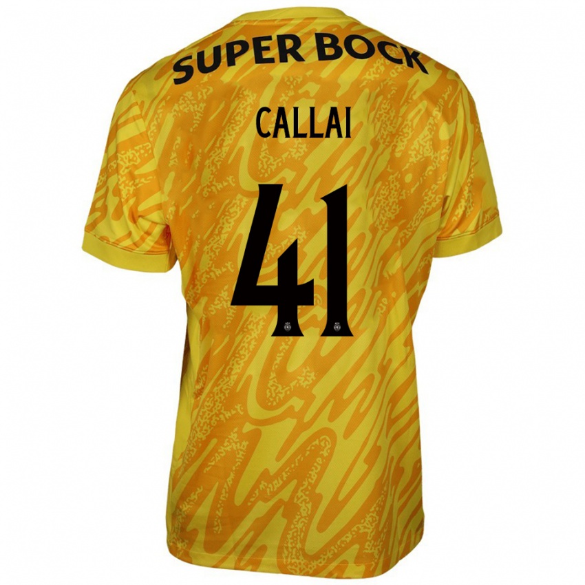 גברים Diego Callai #41 צהוב כתום חולצת שוער 2025/26 חולצה קצרה