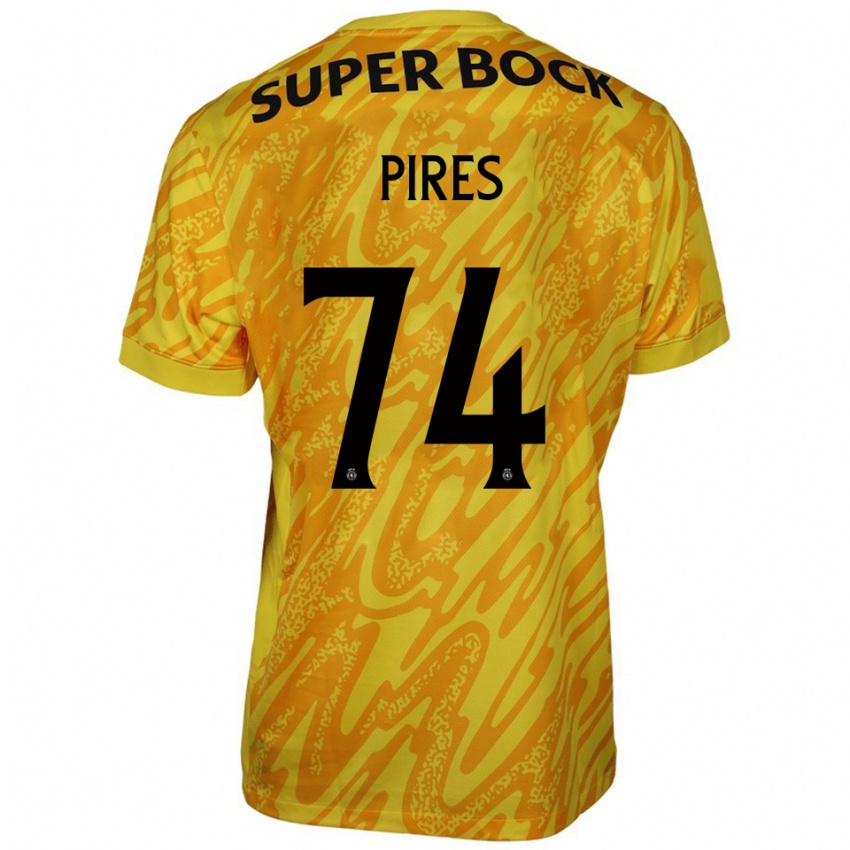 גברים גילרמה פירס קרבאליו #74 צהוב כתום חולצת שוער 2025/26 חולצה קצרה