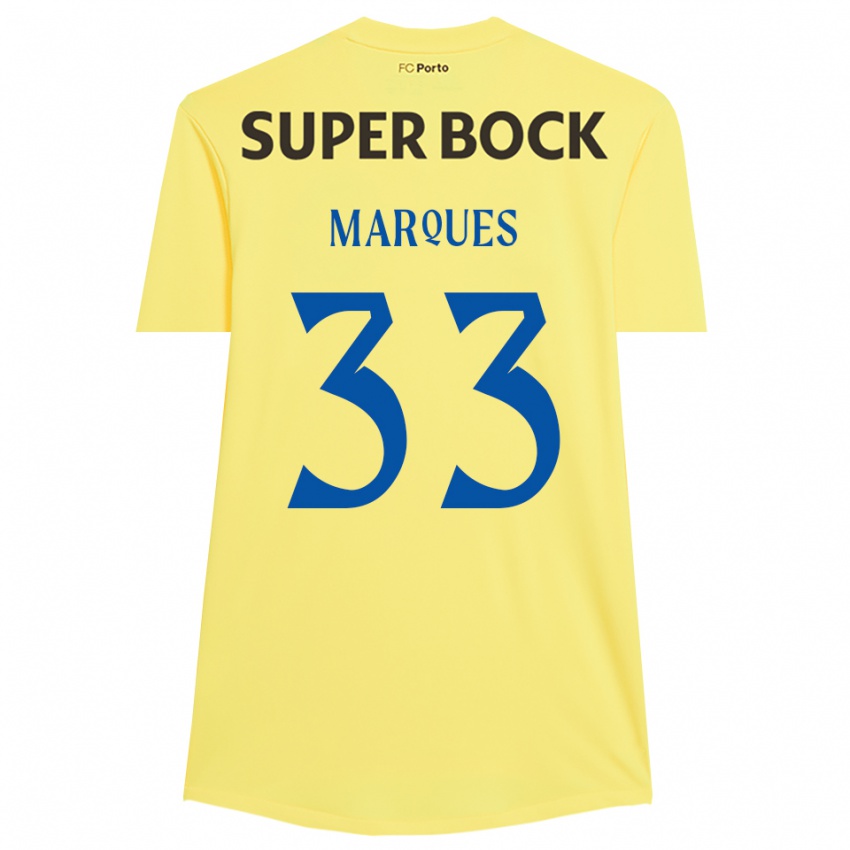 גברים Bárbara Marques #33 צהוב בהיר שחור חולצת שוער 2025/26 חולצה קצרה