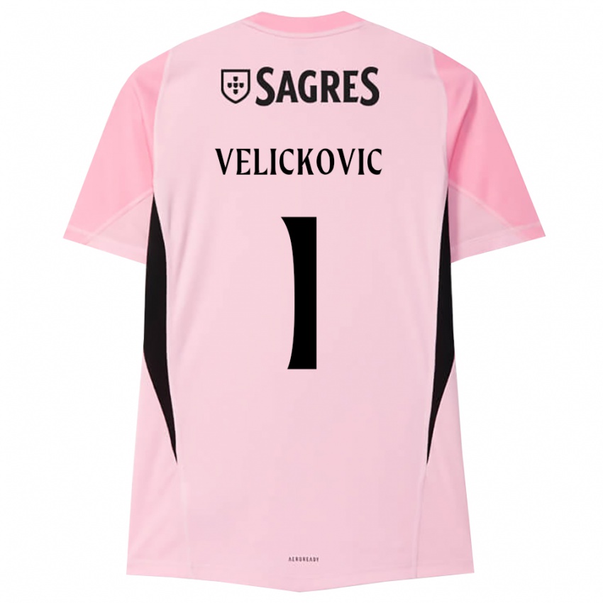 גברים לוקה וליצ׳קוביץ׳ #1 ורוד שחור חולצת שוער 2025/26 חולצה קצרה