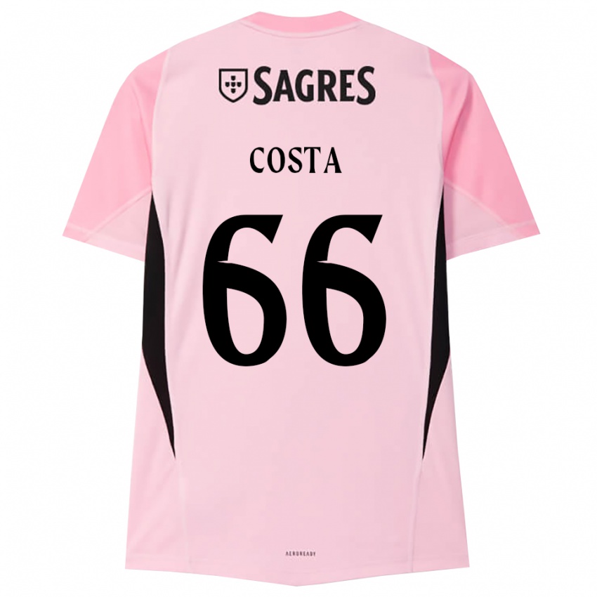 גברים רוטה קוסטה #66 ורוד שחור חולצת שוער 2025/26 חולצה קצרה