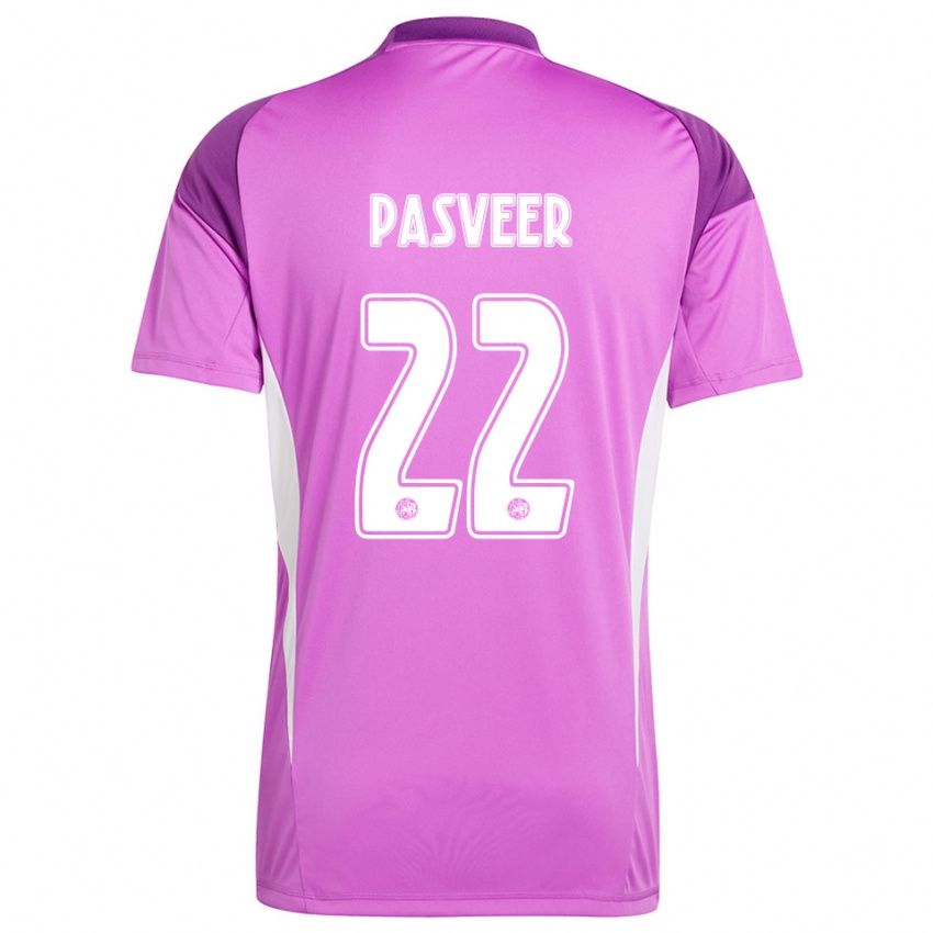 גברים רמקו פאספיר #22 סגול בהיר לבן חולצת שוער 2025/26 חולצה קצרה