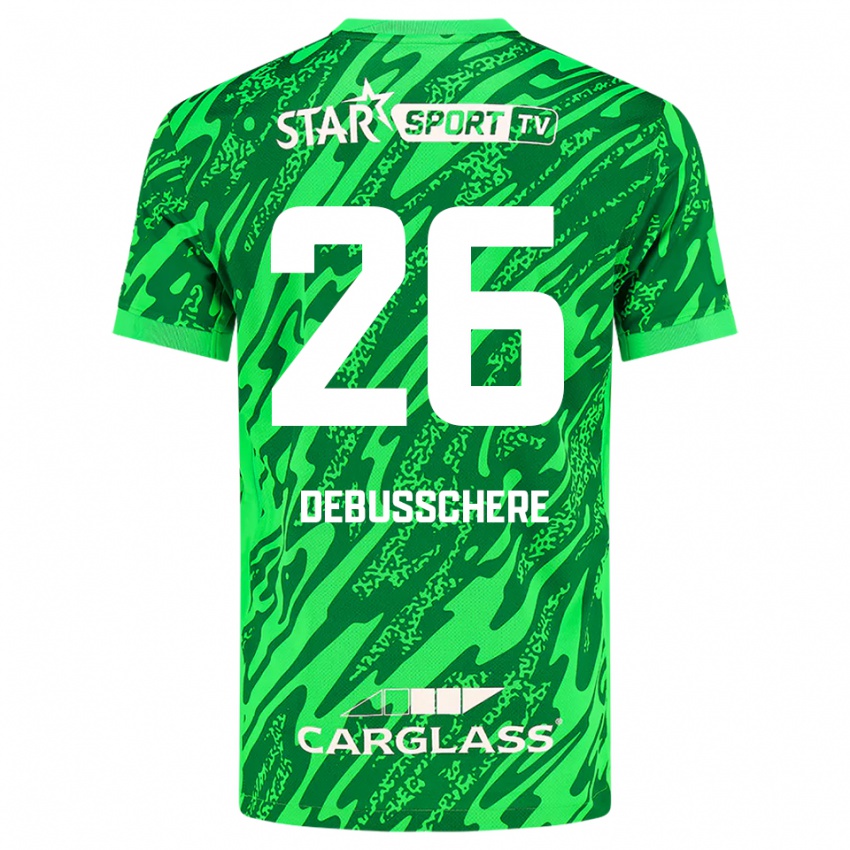 גברים Vic Debusschere #26 ירוק כהה לבן חולצת שוער 2025/26 חולצה קצרה