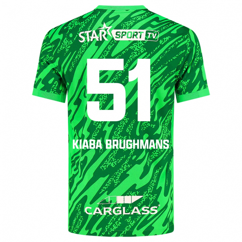 גברים Lucca Brughmans #51 ירוק כהה לבן חולצת שוער 2025/26 חולצה קצרה