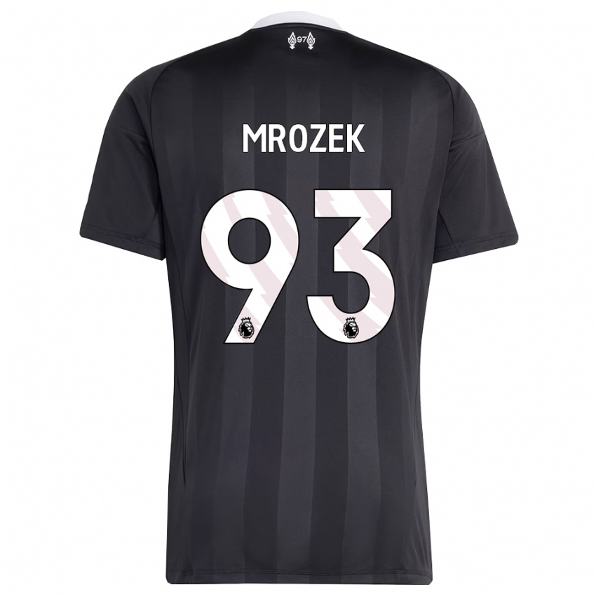 גברים פביאן מרוזק #93 שחור לבן חולצת שוער 2025/26 חולצה קצרה