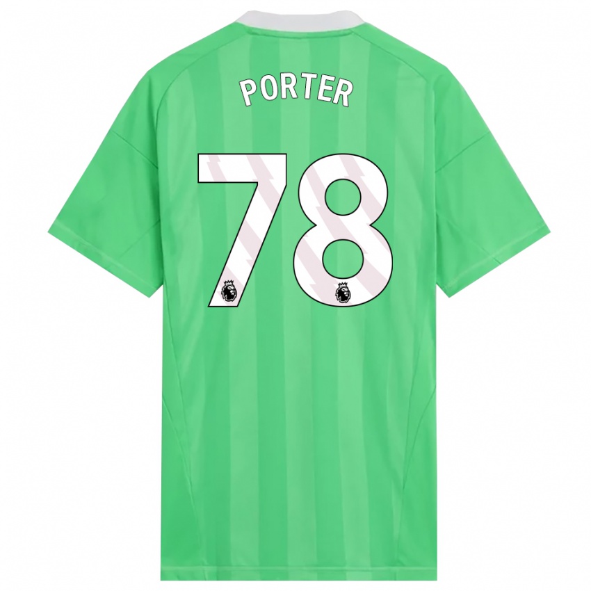 גברים ג'ק פורטר #78 ירוק בהיר לבן חולצת שוער 2025/26 חולצה קצרה