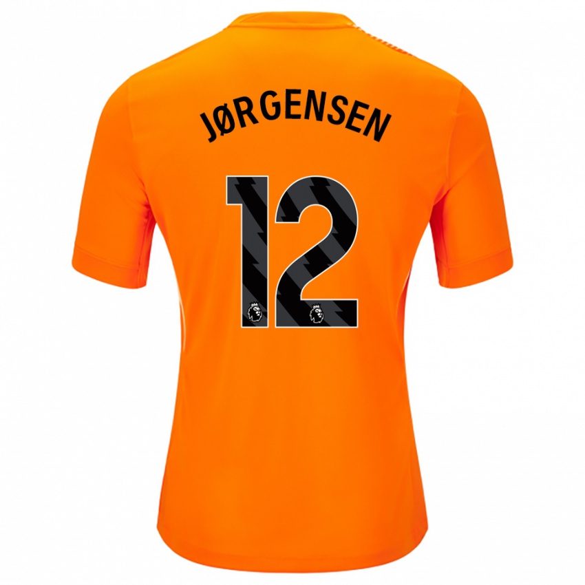 גברים פיליפ יורגנסן #12 כתום שחור חולצת שוער 2025/26 חולצה קצרה