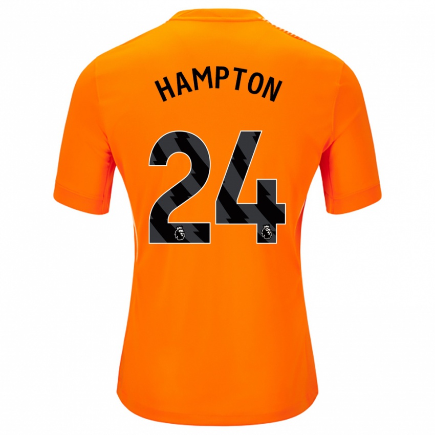 גברים האנה המפטון #24 כתום שחור חולצת שוער 2025/26 חולצה קצרה