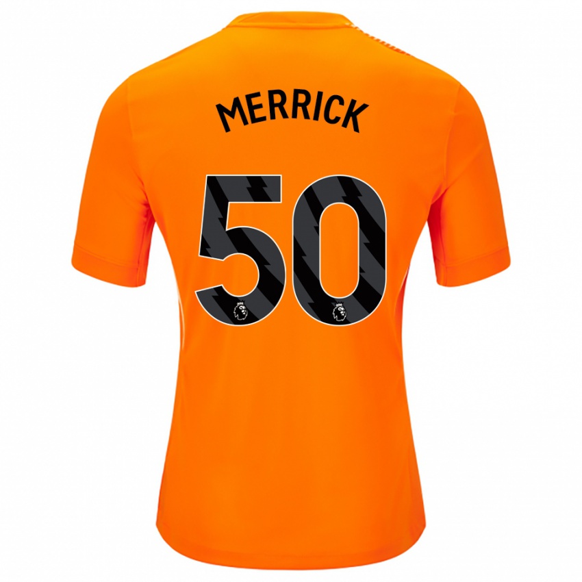 גברים מקס מריק #50 כתום שחור חולצת שוער 2025/26 חולצה קצרה