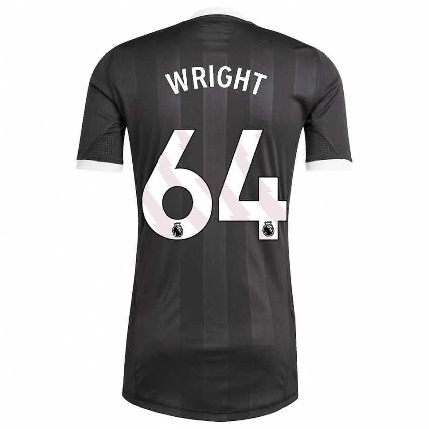 גברים James Wright #64 שחור לבן חולצת שוער 2025/26 חולצה קצרה