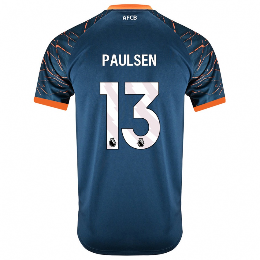 גברים אלכס פאולסן #13 כחול צפחה כהה חולצת שוער 2025/26 חולצה קצרה