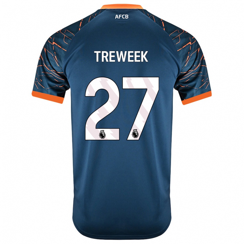 גברים Amber Treweek #27 כחול צפחה כהה חולצת שוער 2025/26 חולצה קצרה