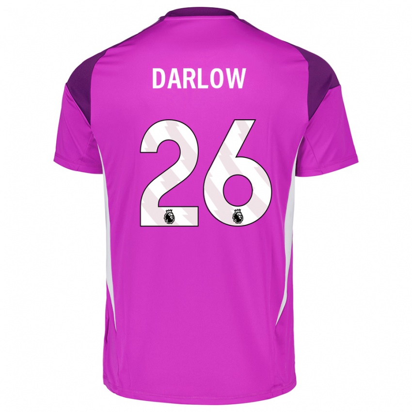 גברים קארל דארלו #26 סגול לבן חולצת שוער 2025/26 חולצה קצרה