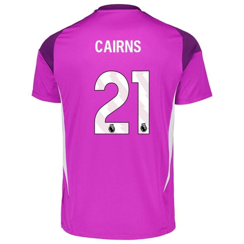 גברים אלכס קיירנס #21 סגול לבן חולצת שוער 2025/26 חולצה קצרה