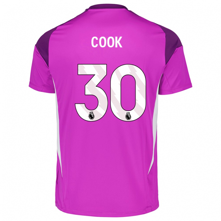 גברים Robbie Cook #30 סגול לבן חולצת שוער 2025/26 חולצה קצרה