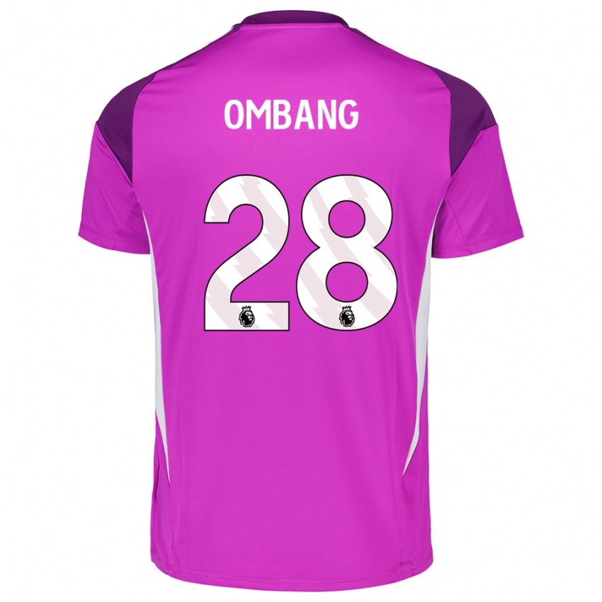 גברים Darryl Ombang #28 סגול לבן חולצת שוער 2025/26 חולצה קצרה