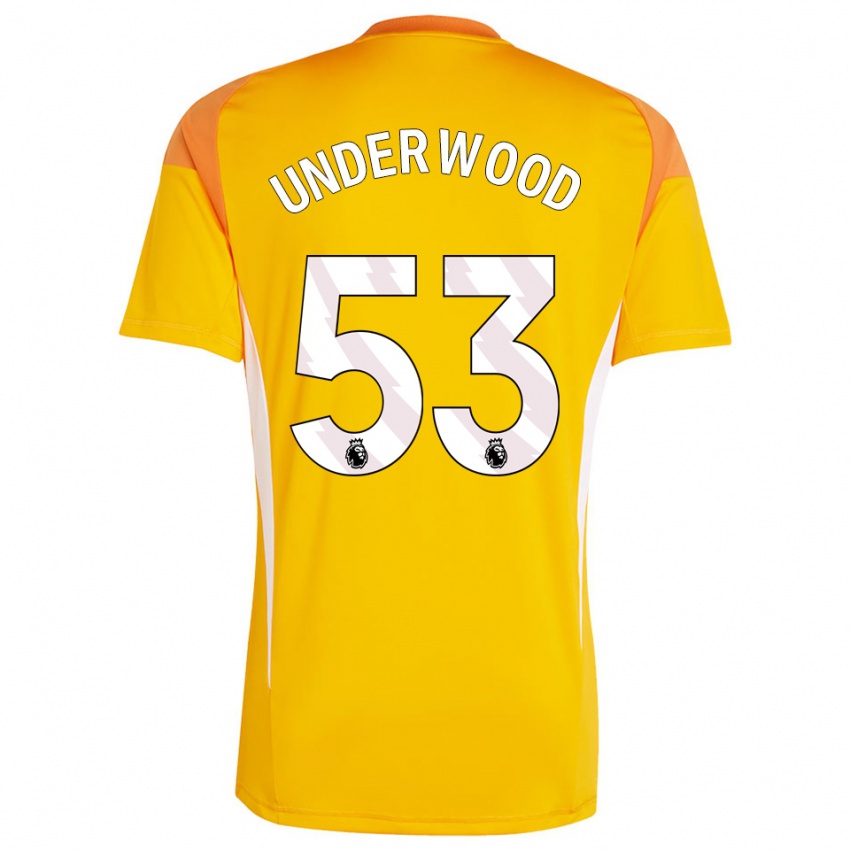 גברים מרקו ינסון אנדרווד #53 כתום לבן חולצת שוער 2025/26 חולצה קצרה