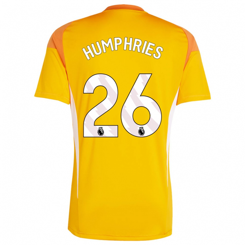 גברים Marni Humphries #26 כתום לבן חולצת שוער 2025/26 חולצה קצרה