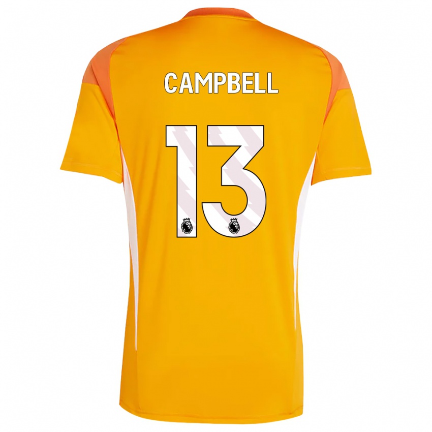 גברים לוק קמפבל #13 כתום לבן חולצת שוער 2025/26 חולצה קצרה