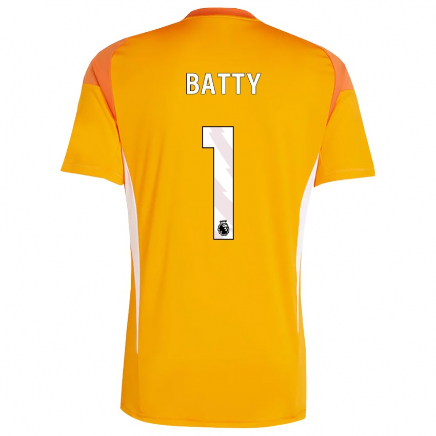 גברים אמילי באטי #1 כתום לבן חולצת שוער 2025/26 חולצה קצרה