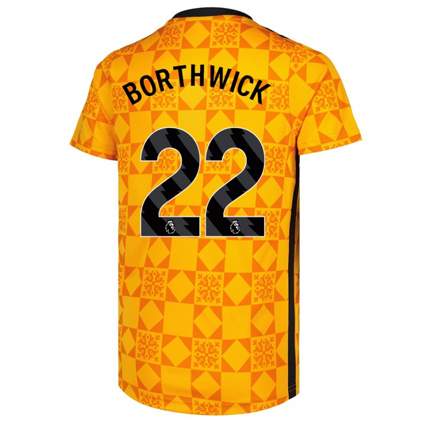 גברים מייגן ברותוויק #22 צהוב שחור חולצת שוער 2025/26 חולצה קצרה