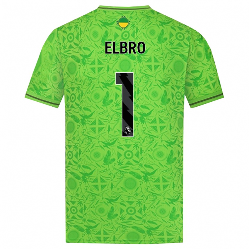 גברים Maddie Elbro #1 ירוק שחור חולצת שוער 2025/26 חולצה קצרה