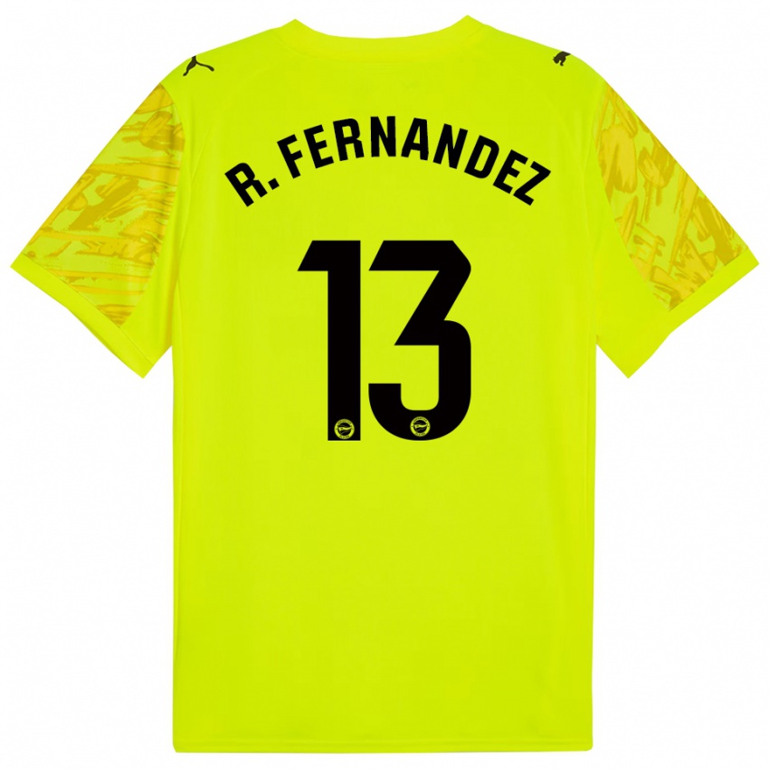 גברים ראול פרננדס #13 צהוב שחור חולצת שוער 2025/26 חולצה קצרה