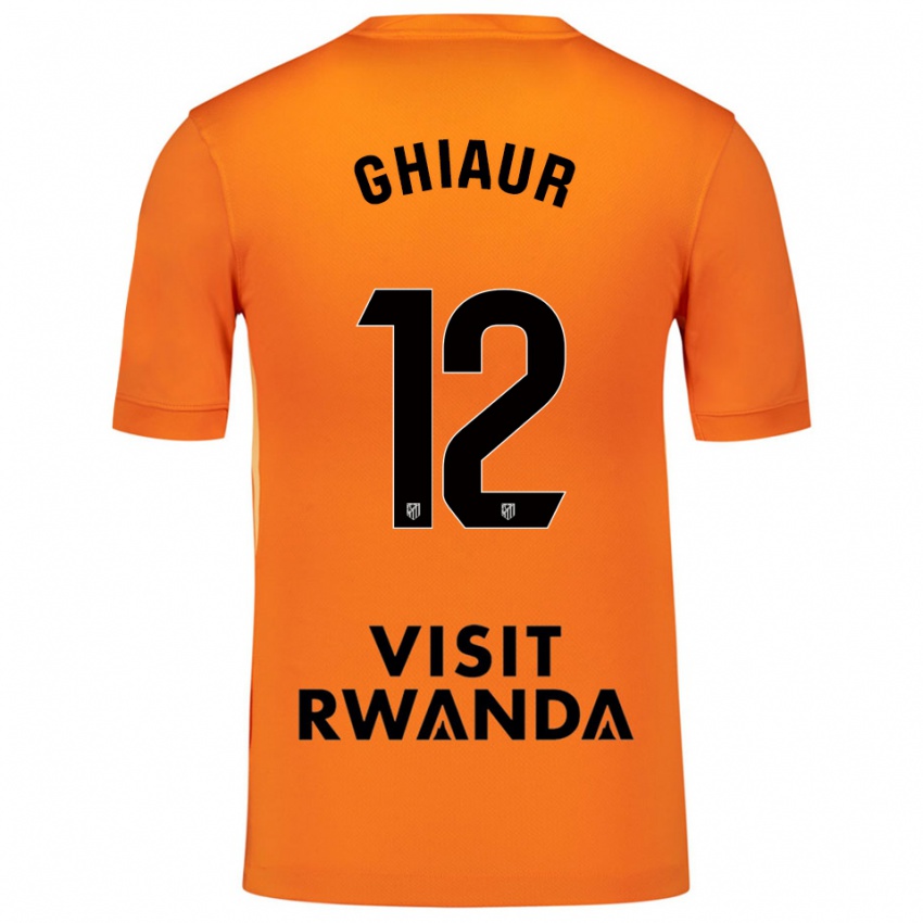 גברים Octavian Ghiaur #12 כתום שחור חולצת שוער 2025/26 חולצה קצרה