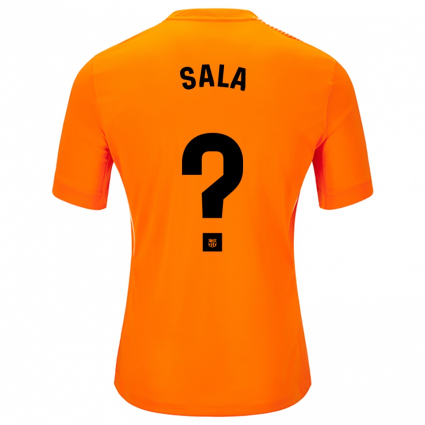 גברים Gerard Sala #0 כתום שחור חולצת שוער 2025/26 חולצה קצרה