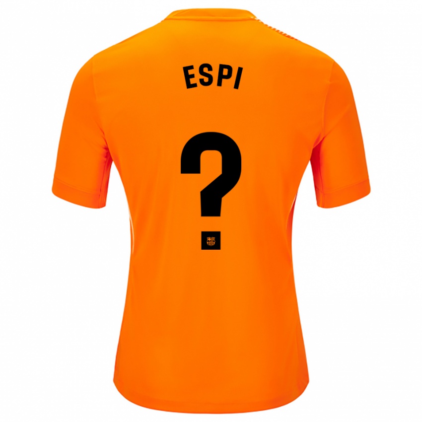 גברים Pau Espi #0 כתום שחור חולצת שוער 2025/26 חולצה קצרה