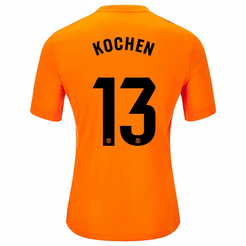 גברים דייגו קוכן #13 כתום שחור חולצת שוער 2025/26 חולצה קצרה