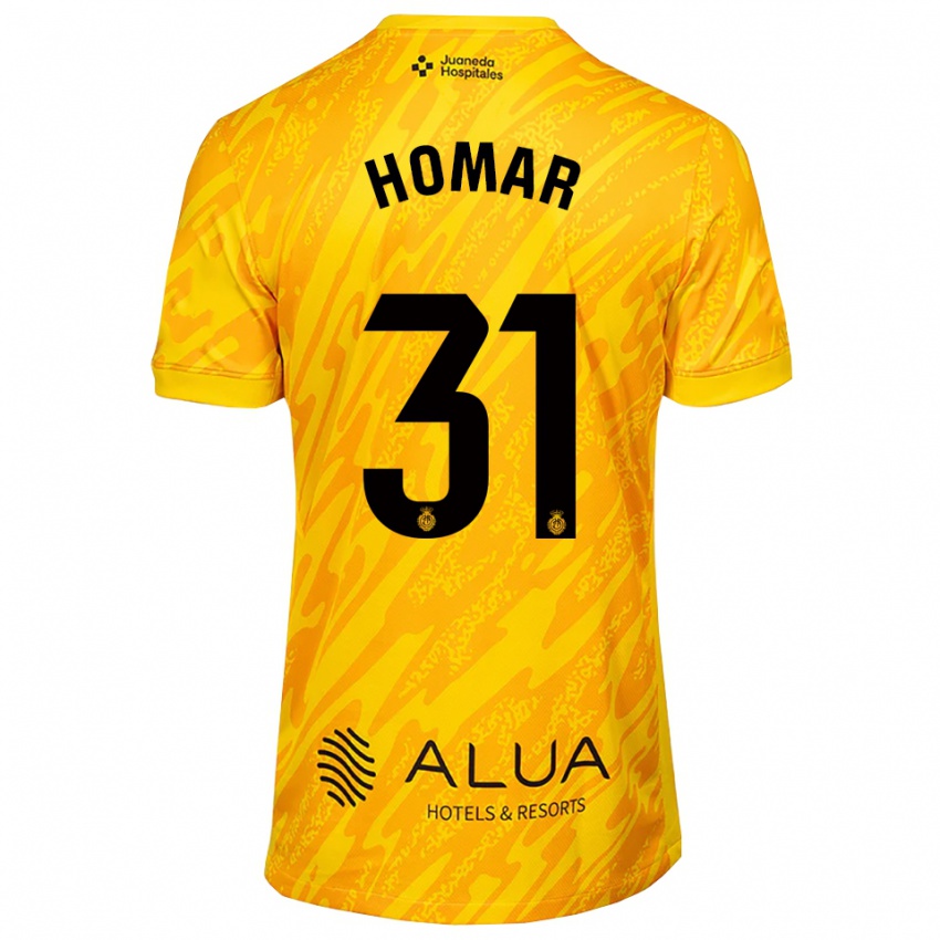 גברים Gaspar Homar #31 כתום שחור חולצת שוער 2025/26 חולצה קצרה