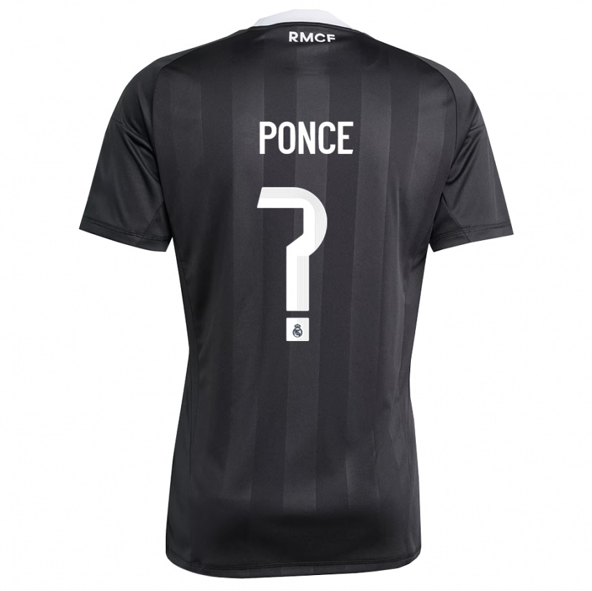 גברים גיירמו פאנס לופס #0 שחור לבן חולצת שוער 2025/26 חולצה קצרה