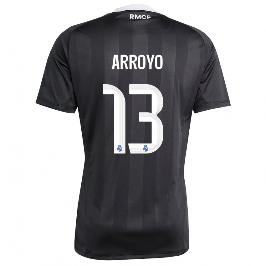 גברים Diego Arroyo #13 שחור לבן חולצת שוער 2025/26 חולצה קצרה