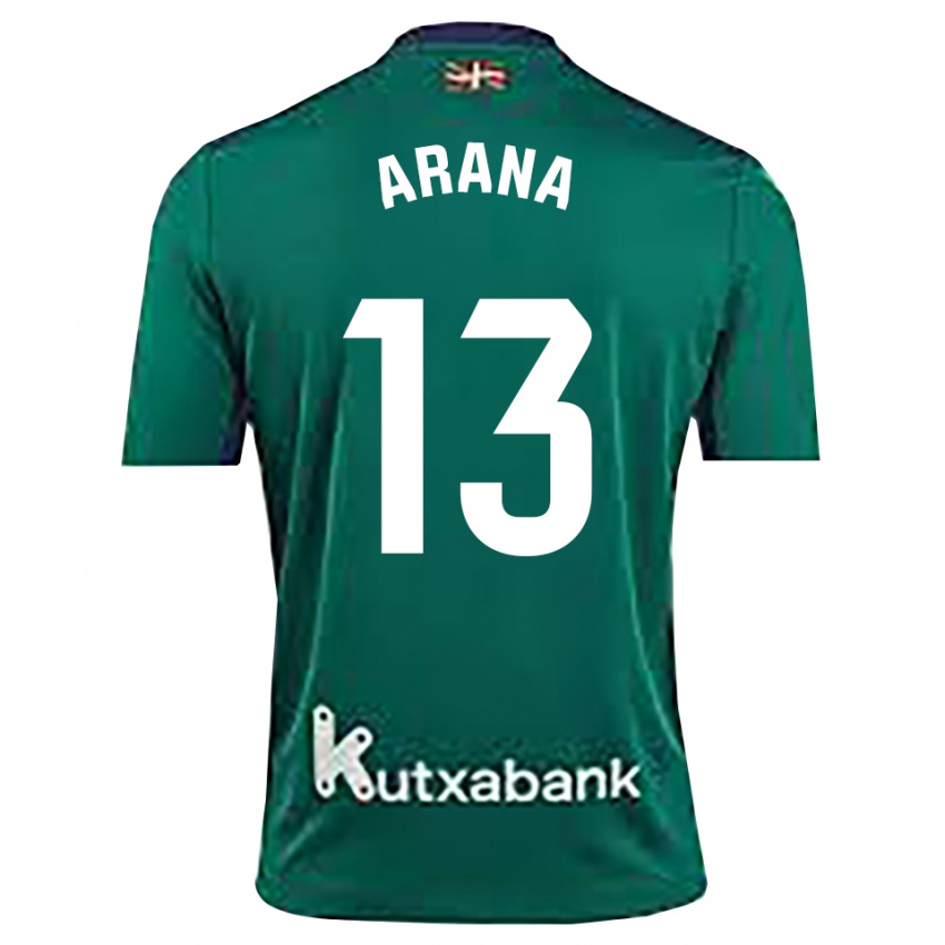 גברים Egoitz Arana #13 כחול נייבי ירוק חולצת שוער 2025/26 חולצה קצרה