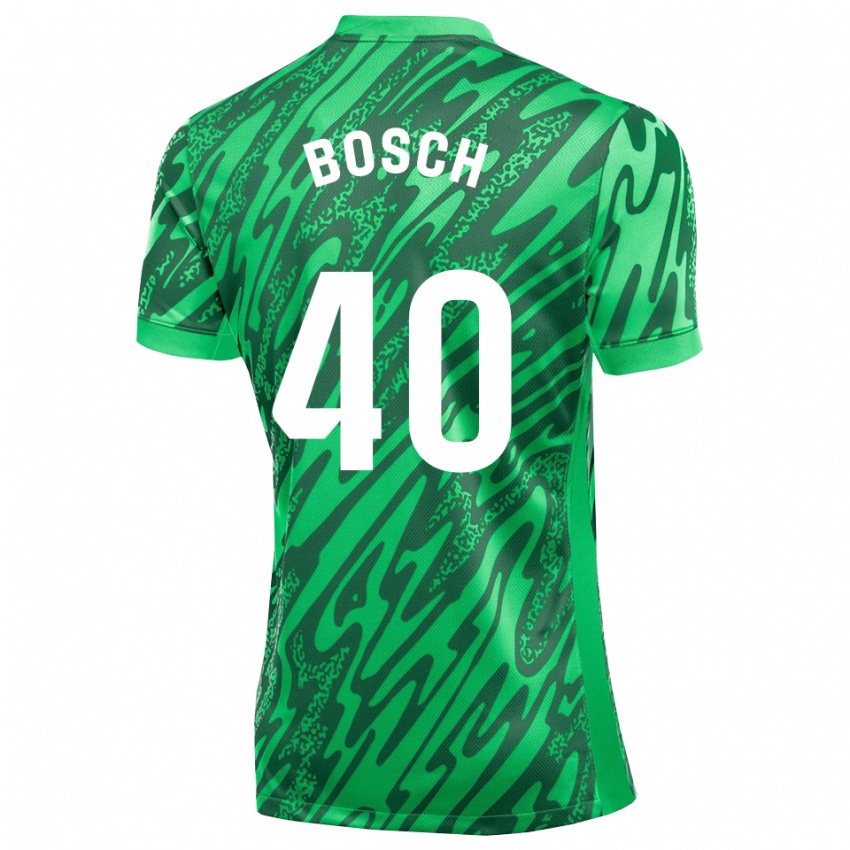 גברים אוון בוש לופס #40 ירוק כהה לבן חולצת שוער 2025/26 חולצה קצרה