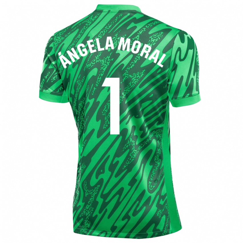 גברים אנג׳לה מוראל #1 ירוק כהה לבן חולצת שוער 2025/26 חולצה קצרה