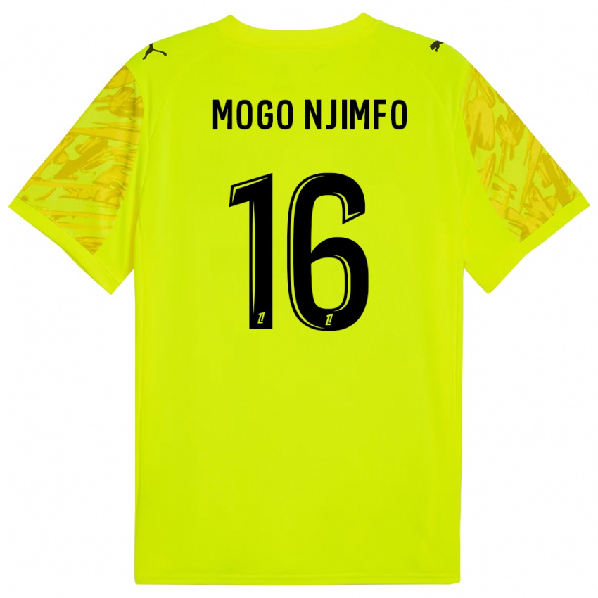 גברים Arthur Mogo Njimfo #16 ירוק פלורסנט שחור חולצת שוער 2025/26 חולצה קצרה