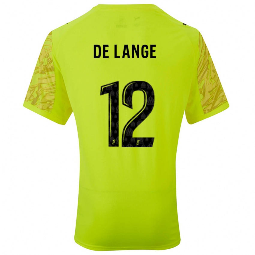 גברים ג'פרי דה לאנגה #12 ירוק פלורסנט שחור חולצת שוער 2025/26 חולצה קצרה