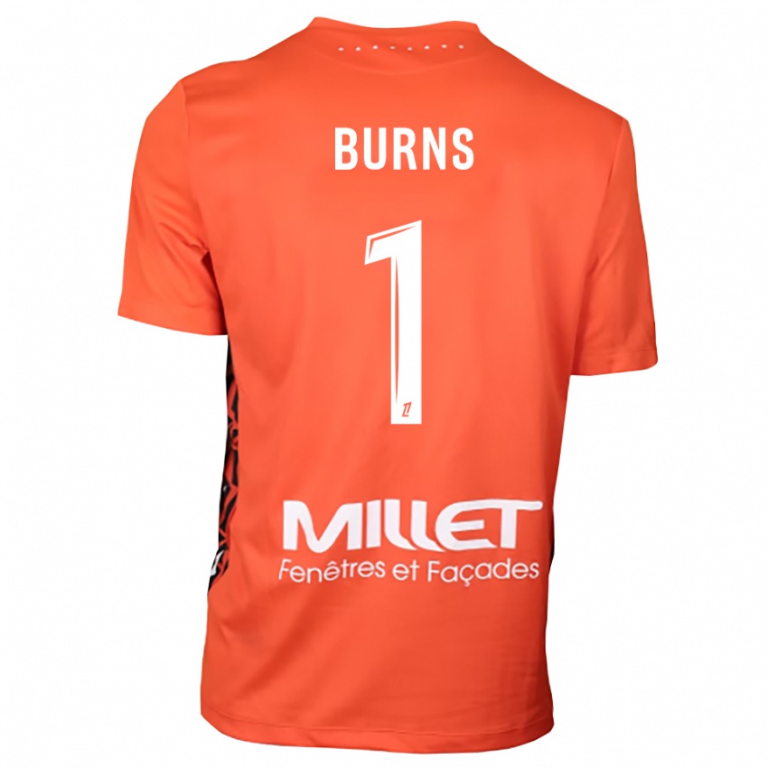 גברים Emily Burns #1 כתום לבן חולצת שוער 2025/26 חולצה קצרה