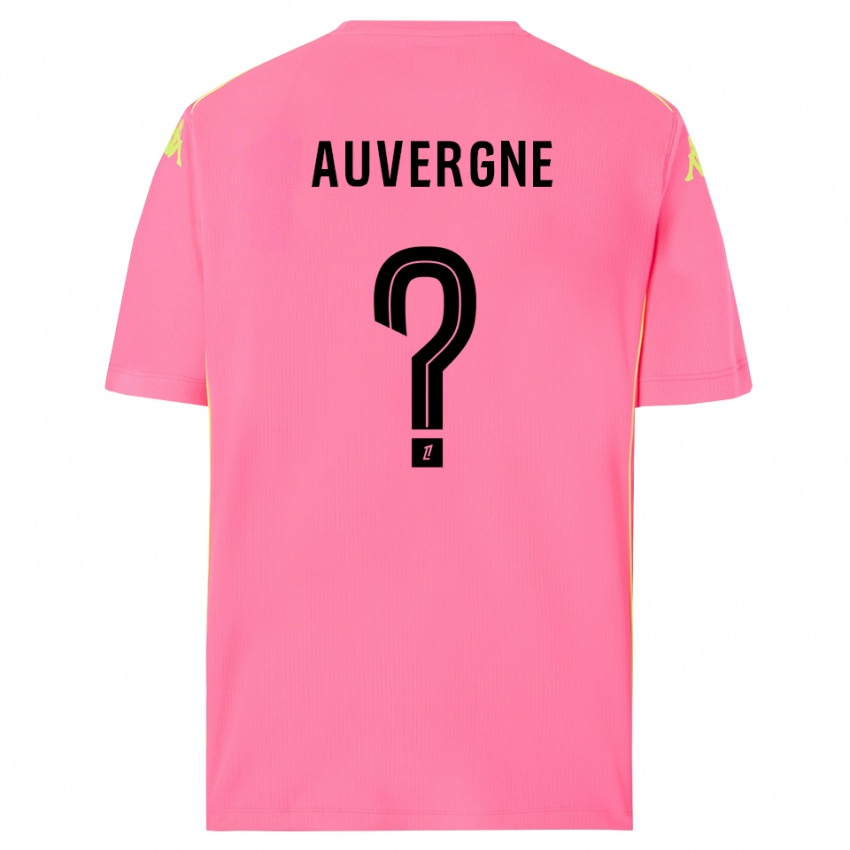 גברים Dorian Auvergne #0 ורוד לוהט שחור חולצת שוער 2025/26 חולצה קצרה