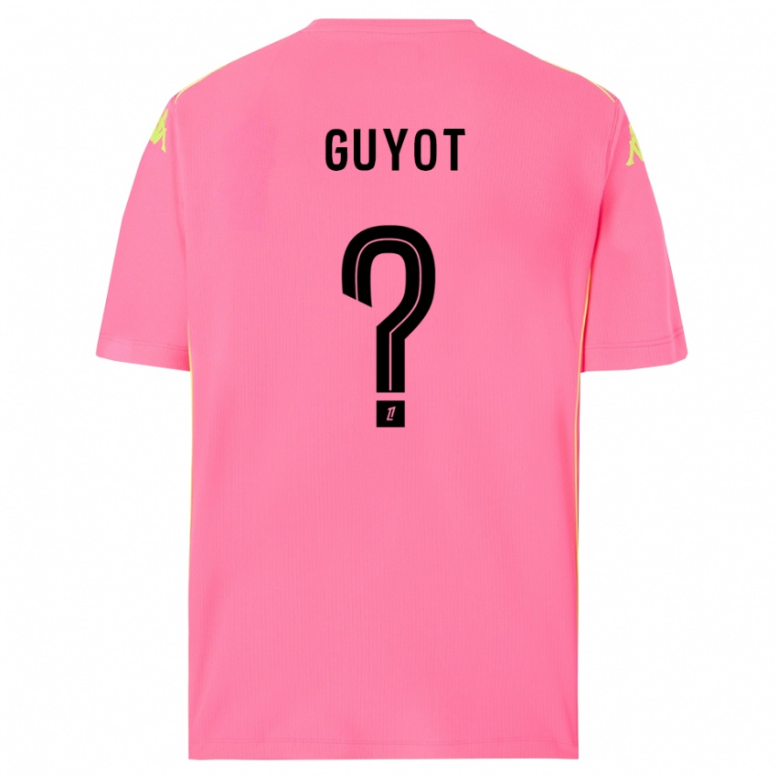 גברים Loucas Guyot #0 ורוד לוהט שחור חולצת שוער 2025/26 חולצה קצרה