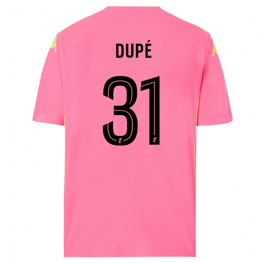 גברים Maxime Dupé #31 ורוד לוהט שחור חולצת שוער 2025/26 חולצה קצרה