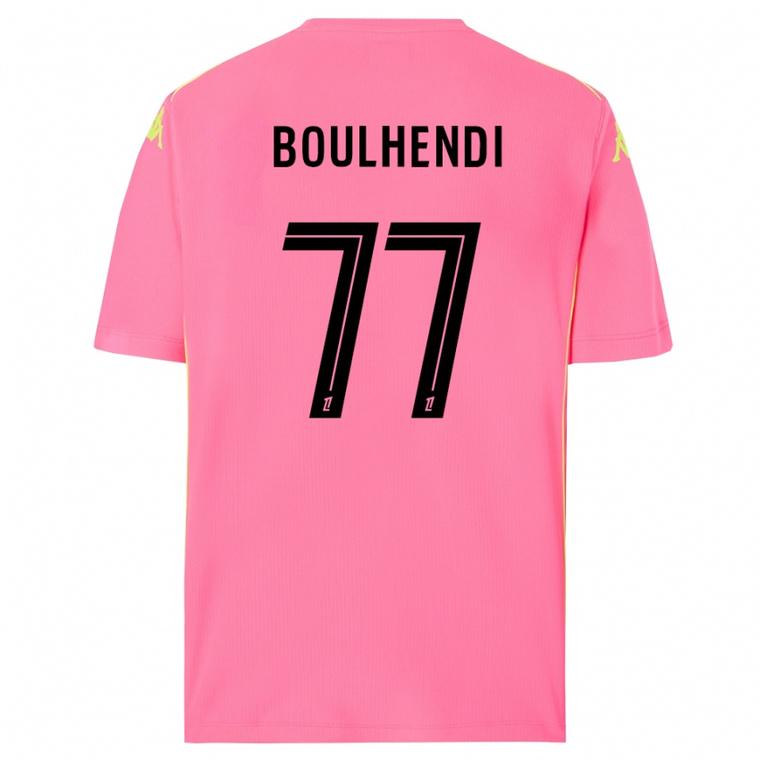 גברים Teddy Boulhendi #77 ורוד לוהט שחור חולצת שוער 2025/26 חולצה קצרה