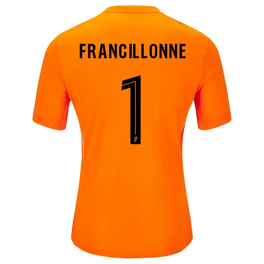 גברים Bryan Francillonne #1 כתום שחור חולצת שוער 2025/26 חולצה קצרה