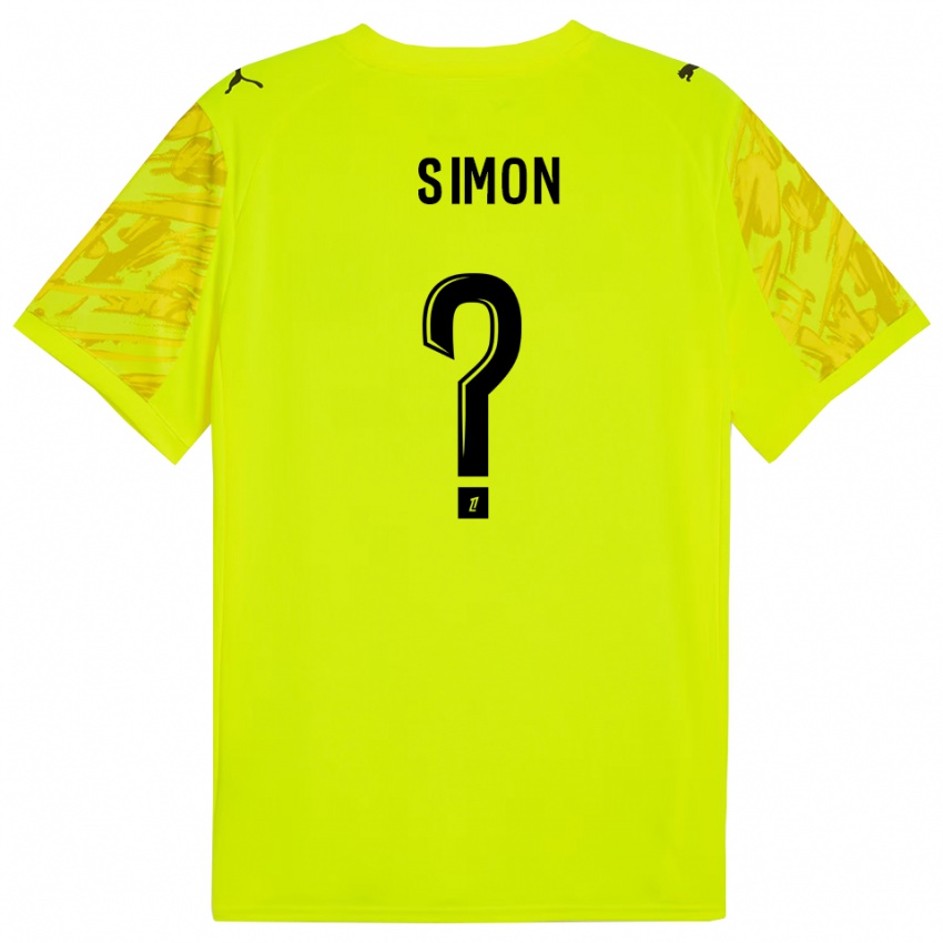 גברים Jules Simon #0 ירוק פלורסנט צהוב חולצת שוער 2025/26 חולצה קצרה